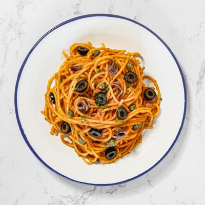TRAFUS. SPAGHETTI PUTANESCA.BUP